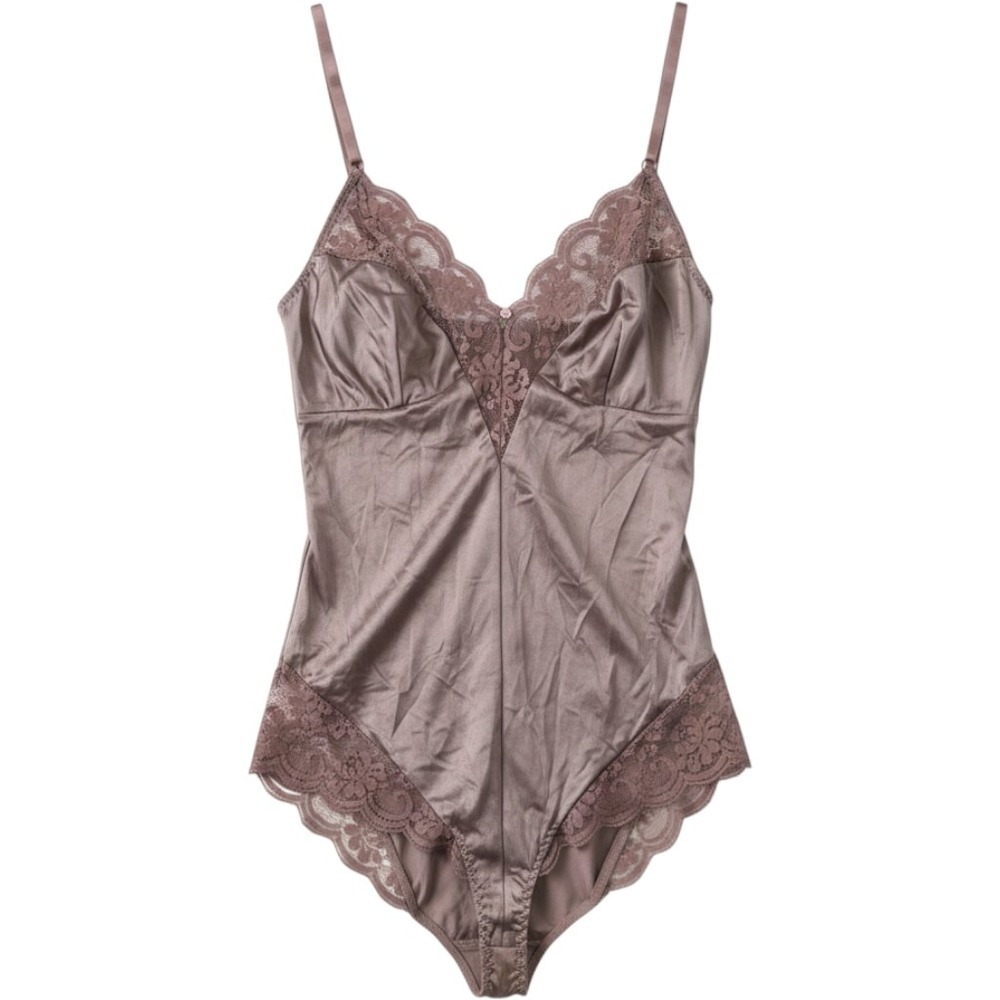 Vintage 80s Maidenform Chantilly Lace Satin Teddy Bodysuit 34 Coquette Lingerie